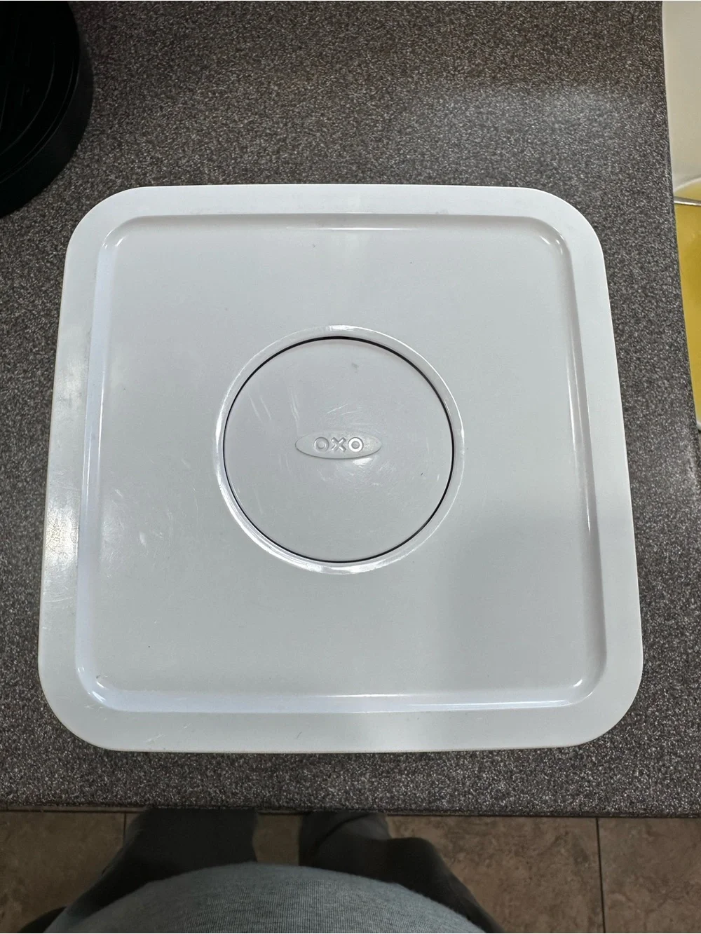 Oxo Clear Square Pantry Container with White Lid- 2.8qt
